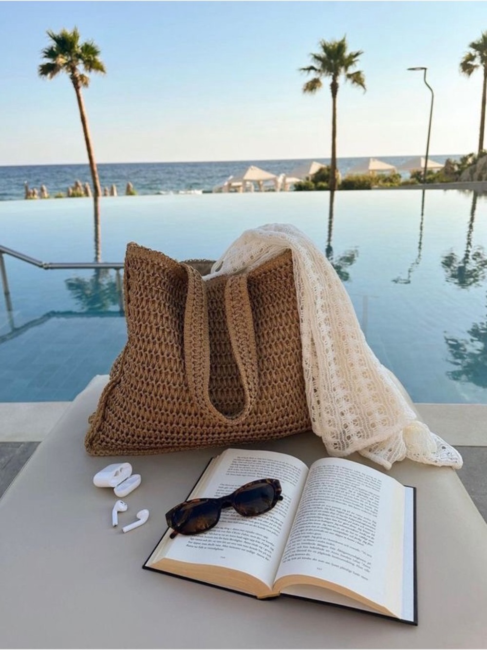 H&M Woven Straw Tote Bag - Tan